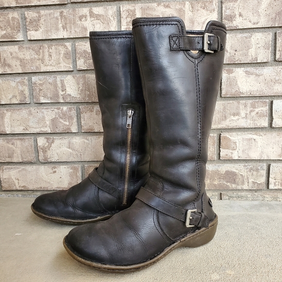 UGG Tupelo Australia Leather women's boots tall - Picture 1 of 16